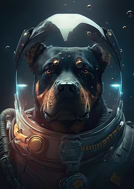 Rottweiler Astronaut