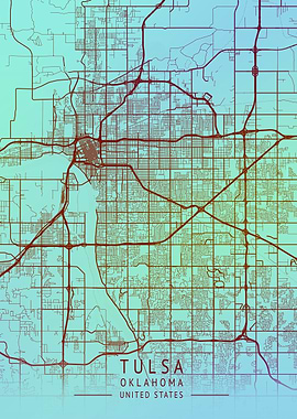 Tulsa USA City Map