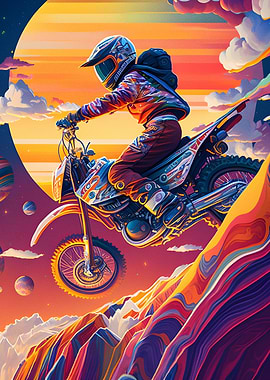 motocross colorful