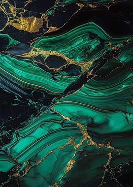 Marble texture green gold