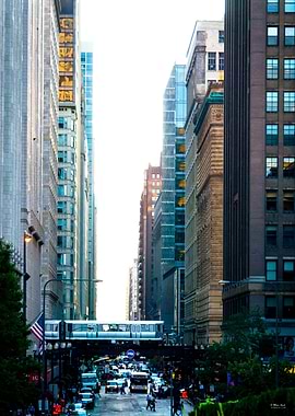 Chicago Train Cityscape