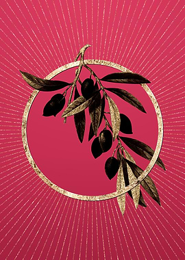 Gold Olive Tree Branch