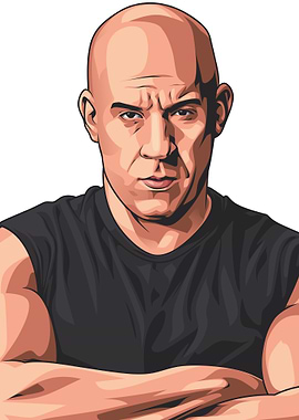 Vin Diesel Vektor Art