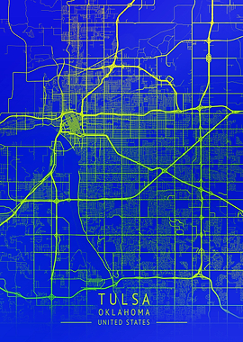 Tulsa USA City Map