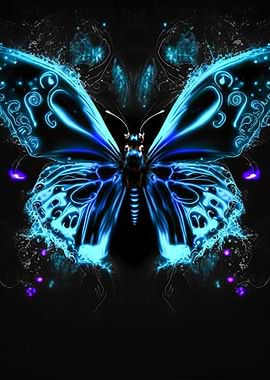 neon butterfly