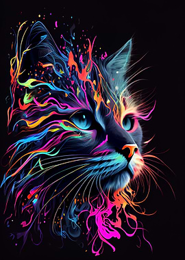 Abstract Cat Surreal
