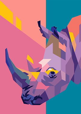 Rhinoceros Pop Art