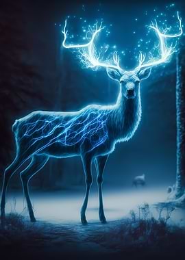 Deer Neon Glowing