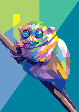 Tarsius Animal Pop Art
