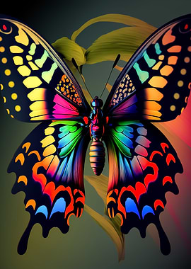 neon butterfly