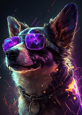 The Style Cyberpunk Dog