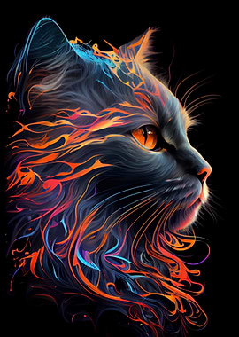 Abstract Cat Surreal