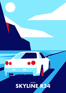 Skyline R34 Minimalist