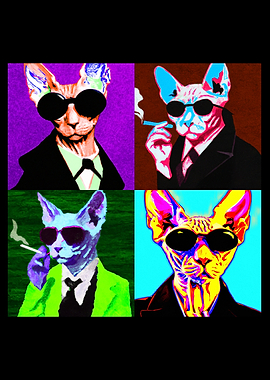 Sphynx Cat Pop Art