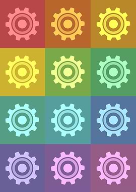 Engineer Gears Pop Art