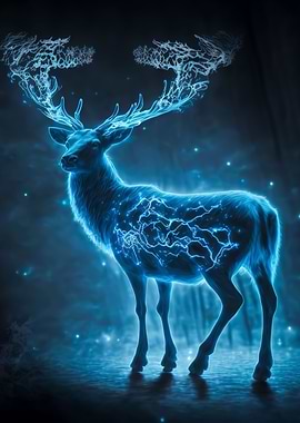 Deer Neon Glowing