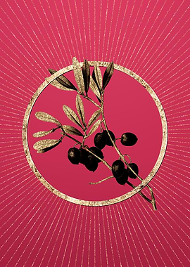 Gold Olive Tree Branch