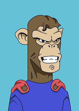 Hand drawn nft style ape