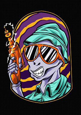 Alien carrying weapon