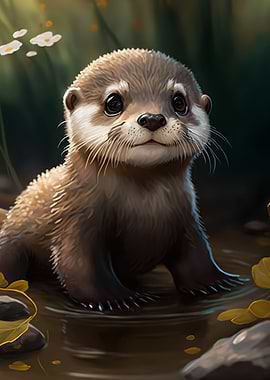 cute baby otter