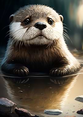 cute baby otter