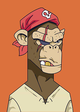 Hand drawn nft style ape