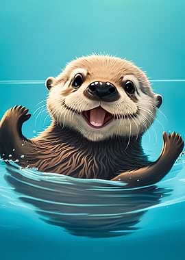 cute baby otter