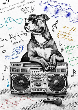 Music Science Dog W