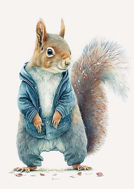 Squirrel Watercolor