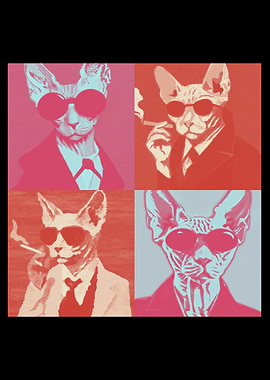 Sphynx Cat Pop Art