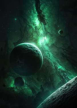 Green Nebula Planets