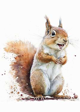 Squirrel Watercolor