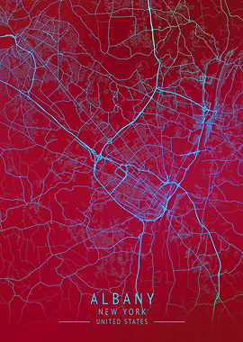 Albany New York City Map