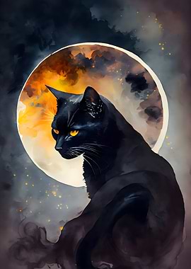 A Lunar Black Cat