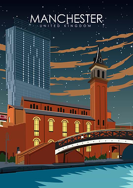 Manchester Travel Poster
