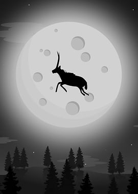 deer jump moon