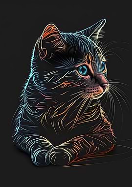 Neon cat