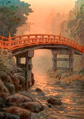 Ukiyo e Sacred bridge