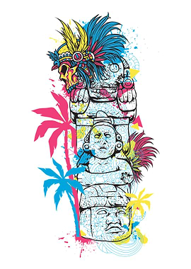 Mayan Skull Aztec Toltec