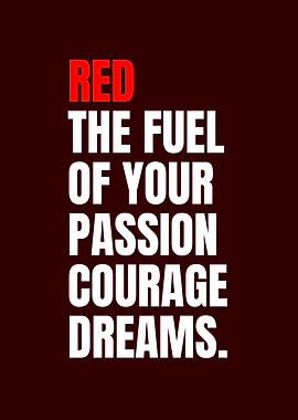 Inspirational Red Quote