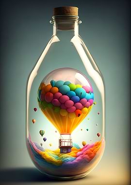 Hot Air Balloon in Bottle