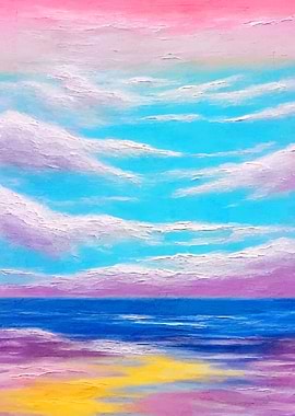 Colorful landscape paint