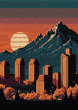 Salt lake city Pixel Art