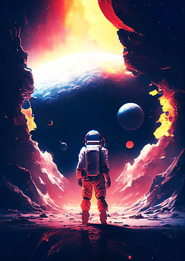 Astronaut Space Artwork