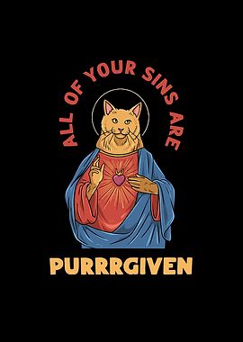 Cat as Jesus Humour for a