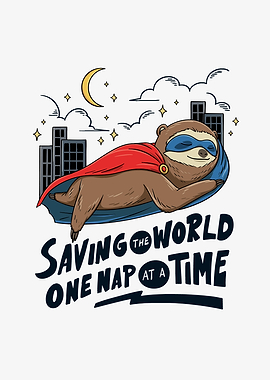 Sloth Superhero Design for