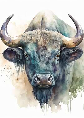Buffalo Watercolor