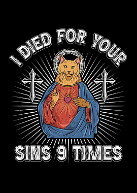 Cat as Jesus Humour for a
