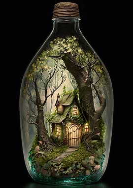 Forest House in a Bottle