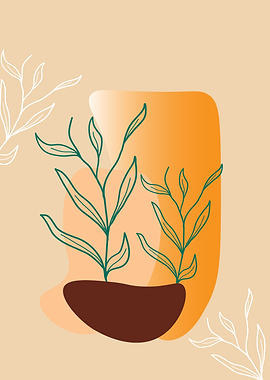 Abstract Minimalist Leaves